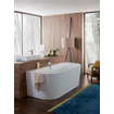 Villeroy & Boch Oberon 2.0 baignoire semi-autoportante - 180x80cm - avec panneau alphine white SW209464