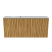 Mondiaz JOYA-DLUX 90cm toiletmeubel - kleur Oak - Wastafel FAYE positie Links 1 kraangat kleur Opalo. SW1422123