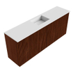 Mondiaz JOYA 100cm meuble de toilette - couleur Ruby - Vasque FAYE position Milieu Sans trou de robinet couleur Talc SW1421743