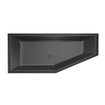 Xenz Society Hoekbad - 180x80x48 - afvoer Midden - Links - Compact - acryl - ebony SW103194