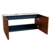 Mondiaz JOYA-DLUX Meuble de salle de bains 90cm - couleur Ruby - Vasque FAYE position Gauche 1 trou de robinet couleur Frappe. SW1423468