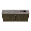 Mondiaz JOYA-DLUX 100cm meuble de toilette - couleur Shadow - Vasque FAYE position Droite 1 trou de robinet couleur Oza. SW1425058