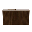 Mondiaz JOYA-DLUX 70cm meuble de toilette - couleur Walnut - Vasque FAYE position Gauche Sans trou de robinet couleur Saba. SW1424643