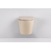 QeramiQ Dely WC suspendu - 36.3x51.7cm - à fond creux - sans bride - avec abattant slim - beige SW1030606
