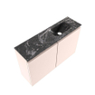 MONDIAZ TURE-DLUX Meuble WC 80 cm Rosee. Lavabo EDEN Lava position à droite. Avec 1 trou de robinet. SW1103967