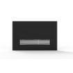 QeramiQ Push Metal Thin Plaque de commande - 25x16cm - pour réservoir encastré Geberit UP320 - double chasse - noir mat SW1236535