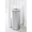 Brabantia Poubelle - 30 litres - extincteur flamme - seau intérieur en plastique en métal - matt Steel SW1117409