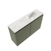 MONDIAZ TURE-DLUX Meuble WC 80cm Army. Lavabo EDEN Ostra position droite. Sans trou de robinet. SW1104713