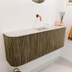 Mondiaz JOYA-DLUX Meuble de toilette 113,2cm - arrondis gauche et droite couleur Dusk - Vasque FAYE position Milieu Sans trou de robinet couleur Nata SW1425951
