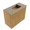 Mondiaz JOYA-DLUX 50cm toiletmeubel - kleur Oak - Wastafel FAYE positie Rechts Zonder kraangat kleur Arena. SW1423838