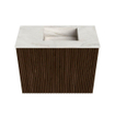 Mondiaz JOYA-DLUX Meuble de salle de bains 50cm - couleur Walnut - Vasque FAYE position Droite 1 trou de robinet couleur Ostra. SW1422583