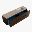 Mondiaz CIRO-DLUX Ensemble de meubles de salle de bains - 180x45x50cm - Vasque solid surface Arena - 1 bassin à droite - 1 trou de robinet - 4 tiroirs - Noyer SW1530475