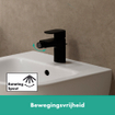 Hansgrohe Vernis bidetkraan met pop-up plug mat zwart SW651535