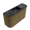 Mondiaz JOYA-DLUX 73.2cm toiletmeubel - ronding links en rechts kleur Dusk - Wastafel FAYE positie Midden Zonder kraangat kleur Lava. SW1423260