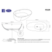 -Best Design Puur baignoire îlot - 180x90x58cm - solid surface - mat blanc SW108288