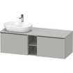 Duravit D-neo Meuble sous vasque 140x55x45.9cm 2 tiroirs Gris béton mat SW641236