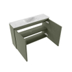 MONDIAZ TURE-DLUX Meuble toilette - 80cm - Army - EDEN - vasque Opalo - position centrale - 1 trou de robinet SW1104168