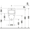 Duravit Starck 3 Cuvette d’urinoir avec et connexion murale avec mouche et Wondergliss Blanc 0314870