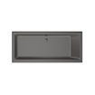 Xenz Kristal baignoire encastrable - 180x80cm - avec trop-plein - sans bonde - Acrylique Anthracite SW378266