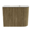 Mondiaz JOYA-DLUX Meuble de salle de bains 51,6cm - arrondi droit couleur Dusk - Vasque FAYE position Gauche Sans trou de robinet couleur Ostra. SW1423430