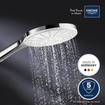 GROHE QuickFix Vitalio Handdouche 15cm rond met 3 straalsoorten chroom OUTLETSTORE STORE43490