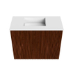 Mondiaz JOYA 50cm toiletmeubel - kleur Ruby - Wastafel FAYE positie Links 1 kraangat kleur Talc. SW1421721