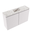 MONDIAZ TURE-DLUX Meuble de toilette 80 cm Cale. EDEN vasque Glace position centrale. Avec 1 trou de robinet. SW1103173