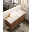 Mondiaz VICA ensemble de meuble de salle de bain - 120cm - meuble sous-vasque repos - 4 tiroirs - lavabo cloud droite - 1 trou de robinet - version XL 60cm haut SW1089763