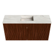 Mondiaz JOYA-DLUX 80cm meuble de salle de bains - couleur Ruby - Vasque FAYE position Milieu 1 trou de robinet couleur Ostra. SW1423788