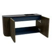Mondiaz JOYA 81.6cm meuble de salle de bains - arrondi gauche couleur Shadow - Vasque FAYE position Droite Sans trou de robinet couleur Urban. SW1421552