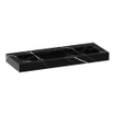 BRAUER Coral wastafel - 120x46x10cm - 1 wasbak - 1 kraangat - composiet - marmerlook - Nero Marquina SW721059