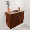 Mondiaz JOYA-DLUX Meuble de salle de bains - 50cm - couleur Ruby - Vasque FAYE position Droite 1 trou de robinet couleur Arena SW1425259