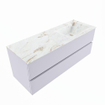 MONDIAZ VICA-DLUX Ensemble meuble de salle de bains - 130cm - meuble bas cale - 2 tiroirs - lavabo encastré cloud à droite - 1 trou de robinet - version haute 60cm - frape SW1089016