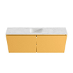 MONDIAZ TURE-DLUX Meuble toilette - 120cm - Ocher - EDEN - vasque Opalo - position centrale - 1 trou de robinet SW1104426