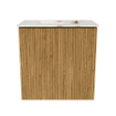 Mondiaz JOYA-DLUX Meuble de toilette 40cm - couleur Oak - Vasque FAYE position Milieu Sans trou de robinet couleur Frappe. SW1421898