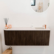 Mondiaz JOYA-DLUX 111.6cm toiletmeubel - ronding links kleur Walnut - Wastafel FAYE positie Rechts 1 kraangat kleur Meli. SW1424452