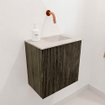 Mondiaz JOYA-DLUX 40cm toiletmeubel - kleur Shadow - Wastafel FAYE positie Rechts Zonder kraangat kleur Ostra. SW1422956