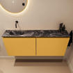 MONDIAZ TURE-DLUX meuble de toilettes 120 cm Ocher. Lavabo EDEN Lava position gauche. Sans trou de robinet. SW1103897