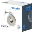 Duravit Starck T Porte-papier toilette avec couvercle Chrome SW297090