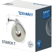Duravit Starck T Porte-rouleau de papier toilette - avec couvercle - chrome SW297090