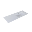 Saniclass Vygo Lavabo pour meuble - 121x2x46cm - trop-plein - 1 vasque à droite - sans trous de robinet - céramique - blanc brillant SW1471927