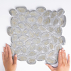 The Mosaic Factory Natural Stone mozaïektegel - 30.5x30cm - wand en vloertegel - Organisch - Marmer Dark Grey Mat SW66200