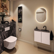 MONDIAZ TURE-DLUX Meuble toilette - 60cm - Rosee - EDEN - vasque Lava - position centrale - 1 trou de robinet SW1104018