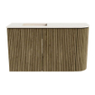 Mondiaz JOYA-DLUX Meuble de salle de bains 71,6cm - arrondi droit couleur Dusk - Vasque FAYE position Gauche 1 trou de robinet couleur Meli. SW1425841