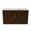 Mondiaz JOYA-DLUX Meuble de salle de bains 70cm - couleur Walnut - Vasque FAYE position Milieu 1 trou de robinet couleur Opalo. SW1422493