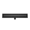 Wiesbaden Douchegoot met flens en tegelrooster 80 x 7 cm mat zwart SW1138574