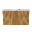 Mondiaz JOYA-DLUX 70cm meuble de toilette - couleur Oak - Vasque FAYE position Milieu 1 trou de robinet couleur Frappe. SW1421889