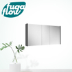 FugaFlow Eccelente Arredo spiegel badkamer spiegelkast - 120x63x16cm -inclusief zijpanelen - mat antraciet - Black Friday - SW1124070