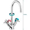 Robinet de cuisine Crosswater Belgravia - poignée croix - chrome SW24362