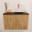 Mondiaz JOYA 60cm meuble de toilette - couleur Oak - Vasque FAYE position Droite Sans trou de robinet couleur Urban SW1421164